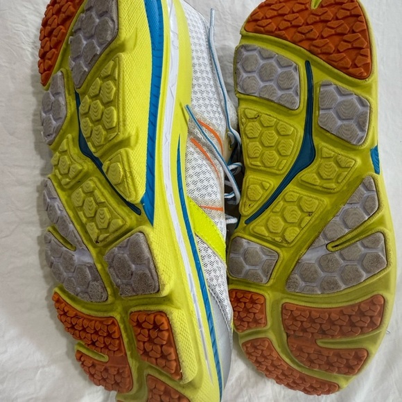 Hoka Blue and Yellow Athletic Sneakers